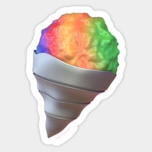 Rainbow Snowcone in 3D 🍧 Sticker